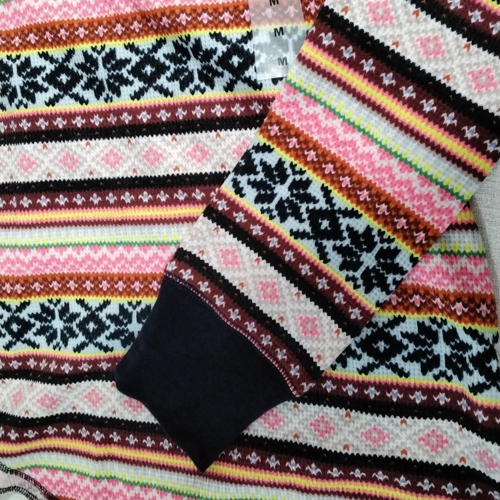 Old Navy Active Long Sleeve Striped Shirt Size M Medium Casual Boyfriend 007 - Picture 10 of 15